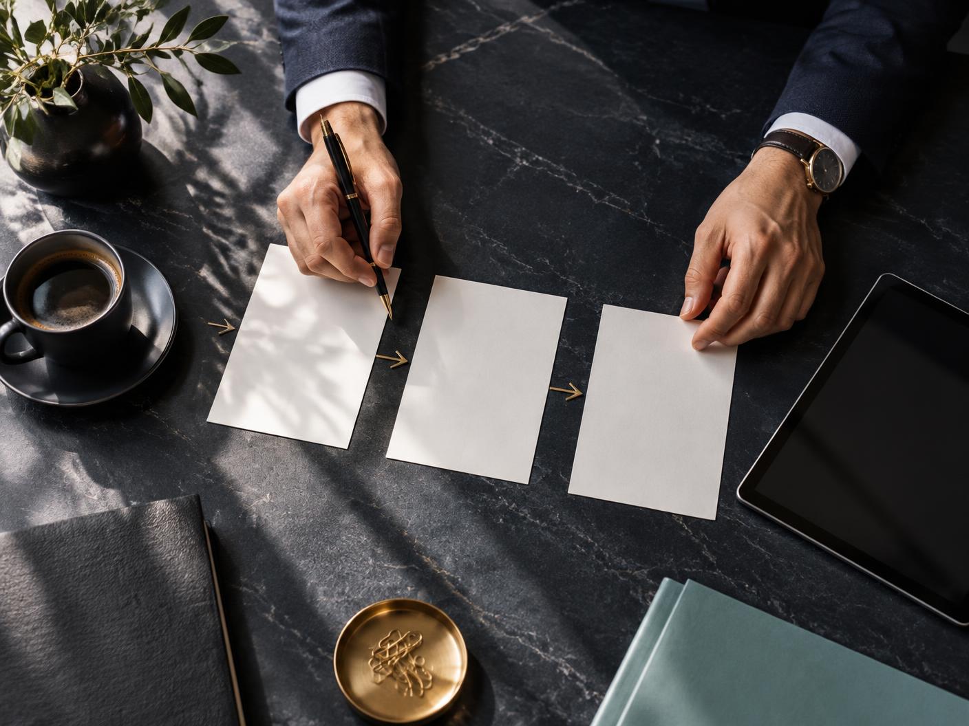 A three-step guidance plan being organized